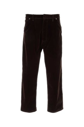 Prada Brown Velvet Denim Pant - Prada - Modalova