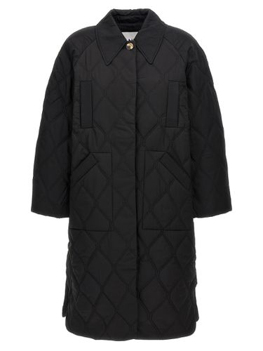 Ganni quilt Raglan Long Down Jacket - Ganni - Modalova