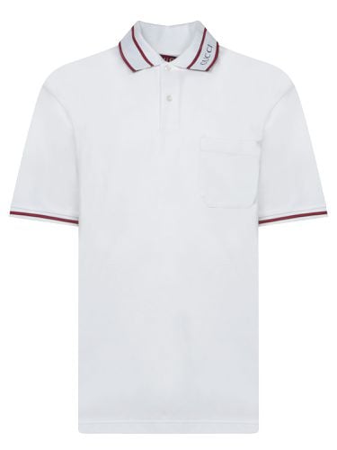 Cotton Piquet Polo Shirt - Gucci - Modalova