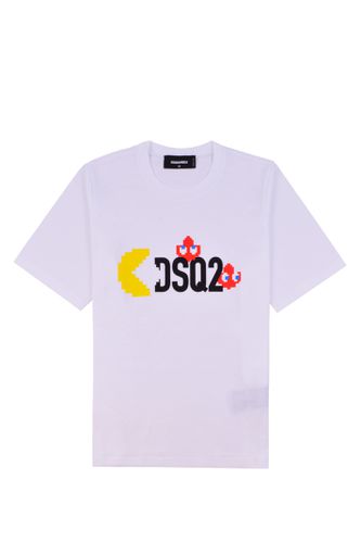 T-shirt With Lettering And Pac-man Print - Dsquared2 - Modalova