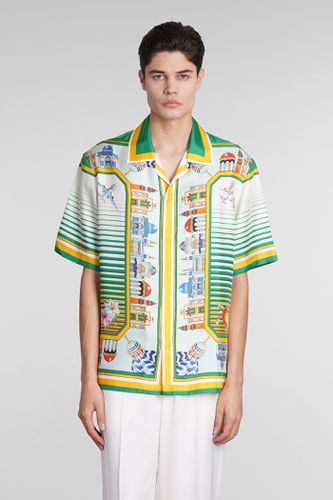 Casablanca Shirt In Green Silk - Casablanca - Modalova