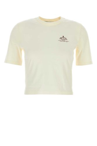 Prada Cream Cotton T-shirt - Prada - Modalova