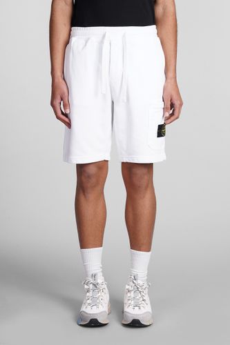 Stone Island Shorts In White Cotton - Stone Island - Modalova