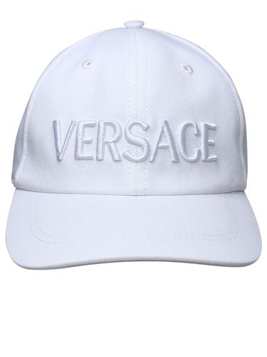 Versace White Cotton Cap - Versace - Modalova