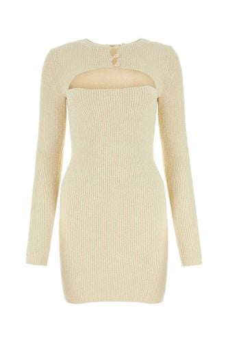 Ivory Stretch Cotton Blend Mini Dress - T by Alexander Wang - Modalova