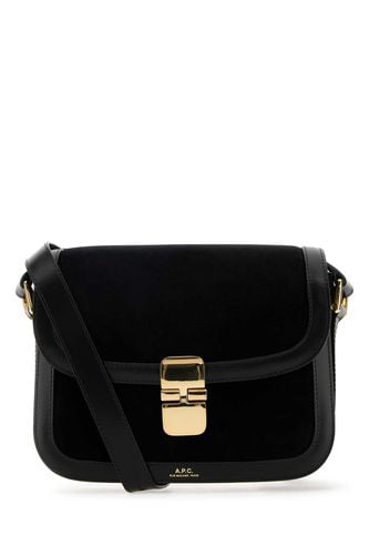 A. P.C. Black Suede Small Grace Crossbody Bag - A.P.C. - Modalova