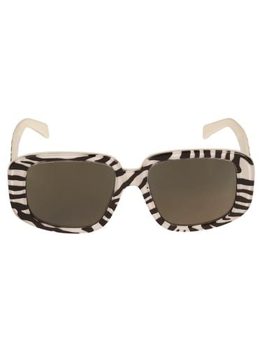 Zebra Print Square Sunglasses - Celine - Modalova