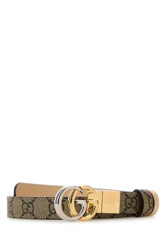 Gg Supreme Fabric Gg Marmont Reversible Belt - Gucci - Modalova