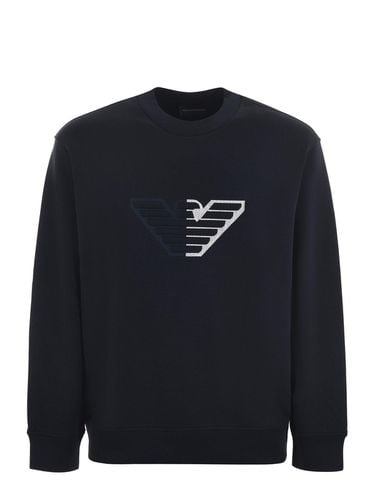 Logo-embossed Crewneck Sweatshirt - Emporio Armani - Modalova