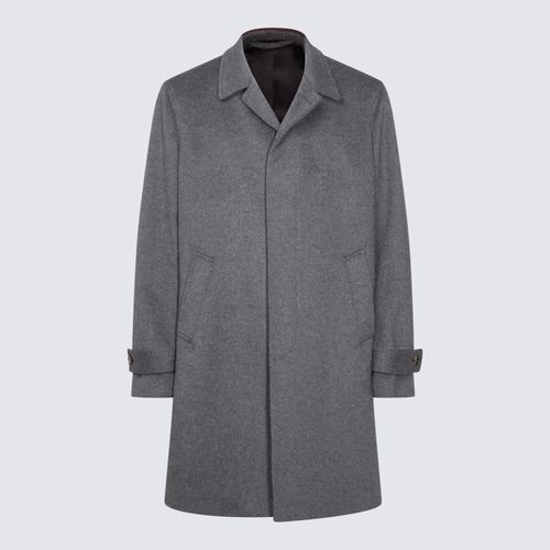 Lardini Grey Wool Coat - Lardini - Modalova