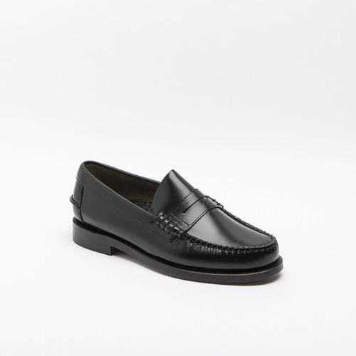 Classic Dan Black Brushed Leather Penny Loafer - Sebago - Modalova