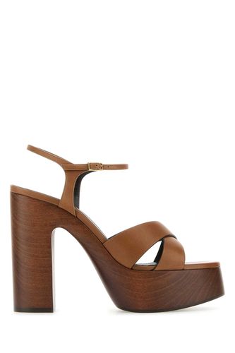 Caramel Leather Bianca Sandals - Saint Laurent - Modalova