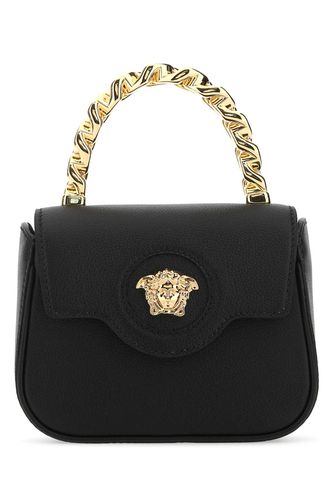 Black Leather Mini La Medusa Handbag - Versace - Modalova