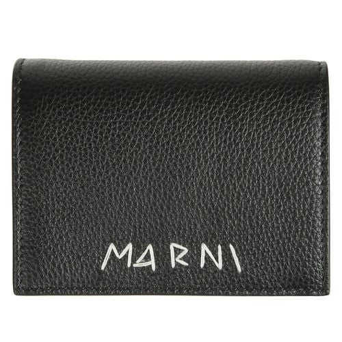 Logo-embroidered Bi-fold Wallet - Marni - Modalova