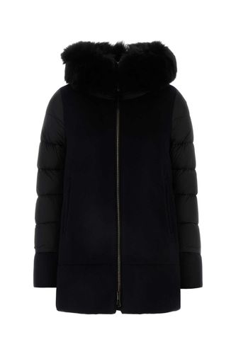 Black Wool Blend Fresia-le Down Jacket - Moorer - Modalova