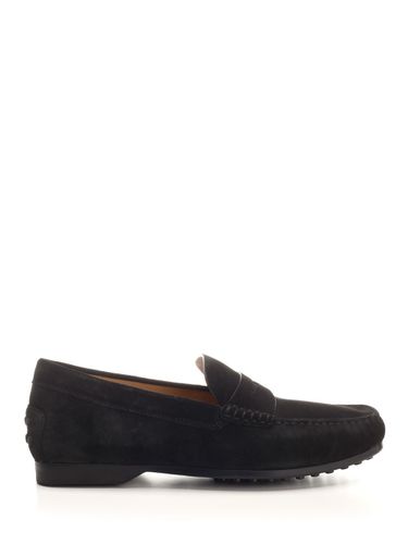 Tod's Dark Brown Suede Loafers - Tod's - Modalova