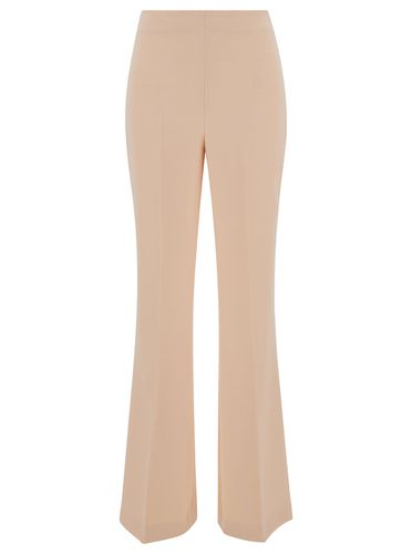 Light Pink Flared Pants With Oval T Patch In Tech Fabric Woman - TwinSet - Modalova