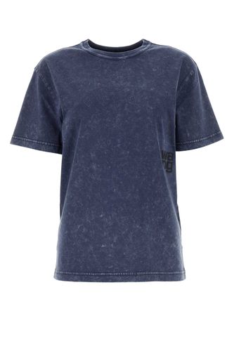 Navy Blue Cotton T-shirt - T by Alexander Wang - Modalova