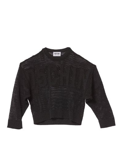 Open Knitted Crewneck Jumper - M05CH1N0 Jeans - Modalova