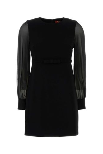 Black Triacetate Blend Ritmo Mini Dress - Max Mara Studio - Modalova