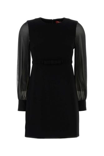 Black Triacetate Blend Ritmo Mini Dress - Max Mara Studio - Modalova