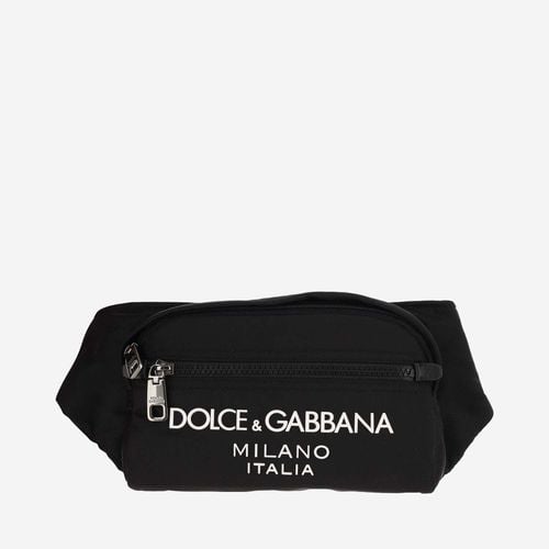 Small Nylon Pouch With Rubberized Logo - Dolce & Gabbana - Modalova