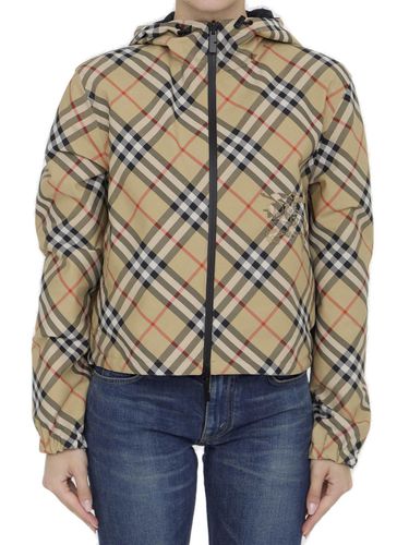 Cropped Reversible Checked Hooded Jacket - Burberry - Modalova