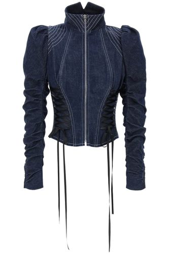 Denim Jacket With Corset Detailing - Dilara Findikoglu - Modalova