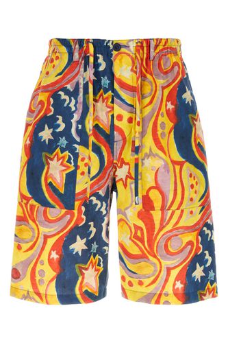 Marni Printed Poplin Bermuda Shorts - Marni - Modalova