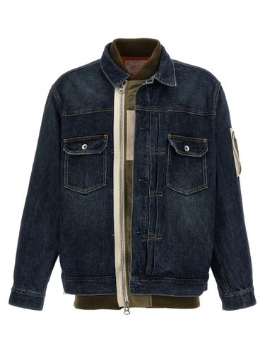 Sacai Nylon Insert Denim Jacket - Sacai - Modalova