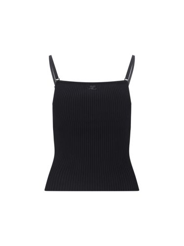 Courrèges Logo Crop Tank Top - Courrèges - Modalova