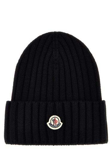 Moncler Logo Patch Beanie - Moncler - Modalova