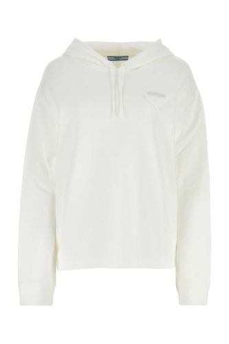 Prada White Cotton Sweatshirt - Prada - Modalova