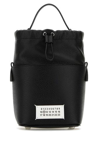 Black Leather Mini 5ac Bucket Bag - Maison Margiela - Modalova