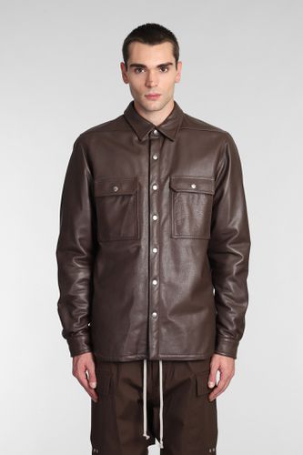 Casual Jacket In Leather - Rick Owens - Modalova