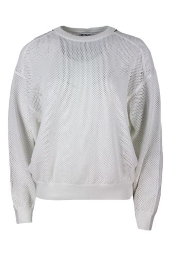 Sweater With Micro-mesh Work - Brunello Cucinelli - Modalova