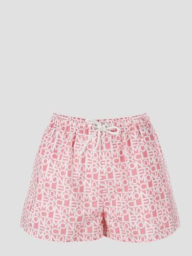 Moncler Pink Logoed Shorts - Moncler - Modalova