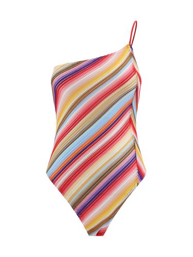 One-shoulder Striped Swimsuit - Missoni - Modalova