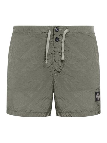 Compass Patch Mid-rise Swim Shorts - Stone Island - Modalova