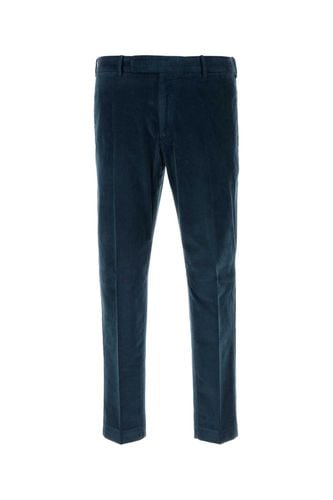 Navy Blue Stretch Corduroy Pant - PT Torino - Modalova