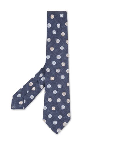 Night Tie With Flower Pattern - Kiton - Modalova