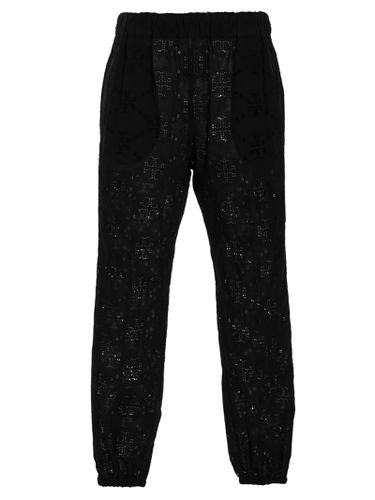 Tory Burch Monogram Logo Trousers - Tory Burch - Modalova