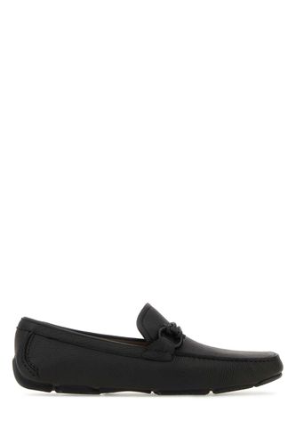 Black Leather Front Loafers - Ferragamo - Modalova