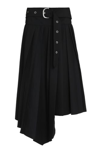 Pleated Asymmetrical Skirt - Off-White - Modalova