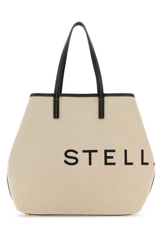 Sand Canvas Logo Shopping Bag - Stella McCartney - Modalova