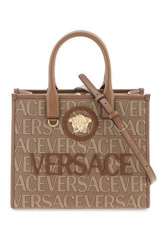 Versace All Over Logo Canvas Tote - Versace - Modalova