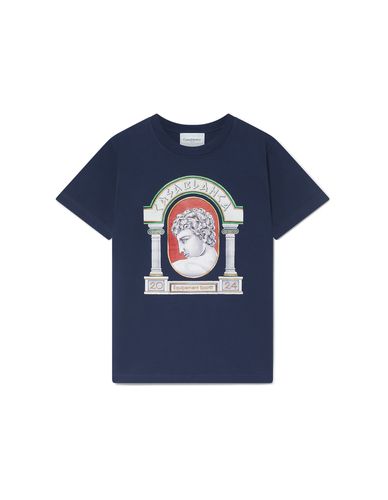 La Medaille T-shirt In Navy - Casablanca - Modalova