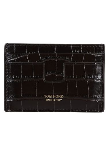 Crocodile Embossed Credit Card Holder - Tom Ford - Modalova