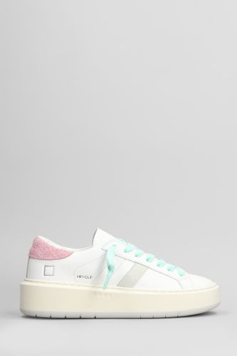 D. A.T. E. Hill Low Platform Sneakers In White Leather - D.A.T.E. - Modalova