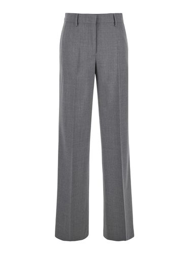 High Waist Straight Leg Trousers - MSGM - Modalova